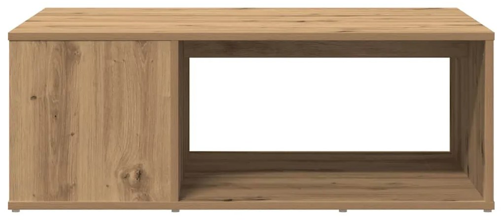 Kézműves tölgy színű szerelt fa dohányzóasztal 90x67x33 cm