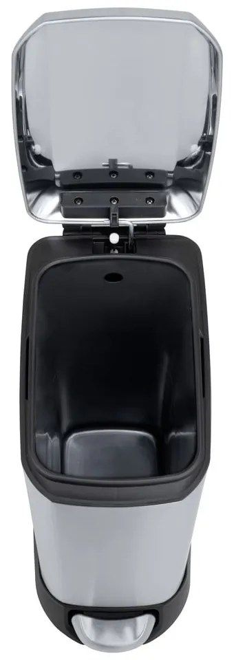 Ezüstszínű rozsdamentes acél pedálos szemetes 12 l Design – Wenko