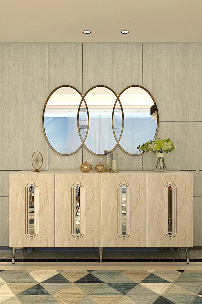 Rany 150 - White, Travertine, Silver