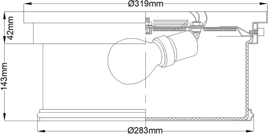 Feiss PAYNE FE-PAYNE-F-BATH Süllyesztett mennyezeti lámpa 2x60W/E27 IP44