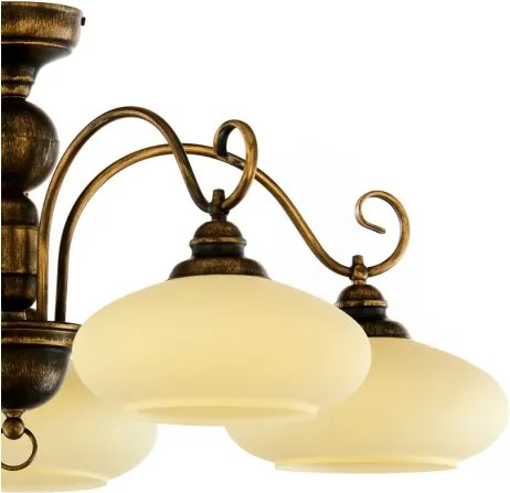 BRILAGI - Felületre szerelt csillár MOLLERO 5xE27/15W/230V Ø 84 cm bronz/patina