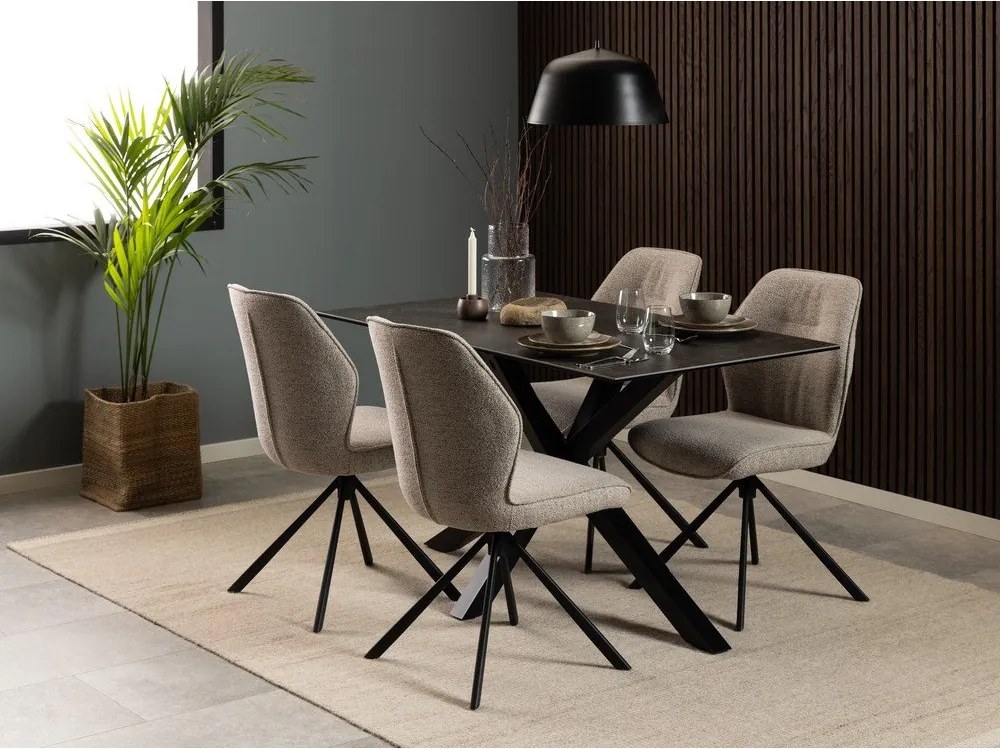 Krémszínű étkezőszék szett 2 db-os Aura – Actona