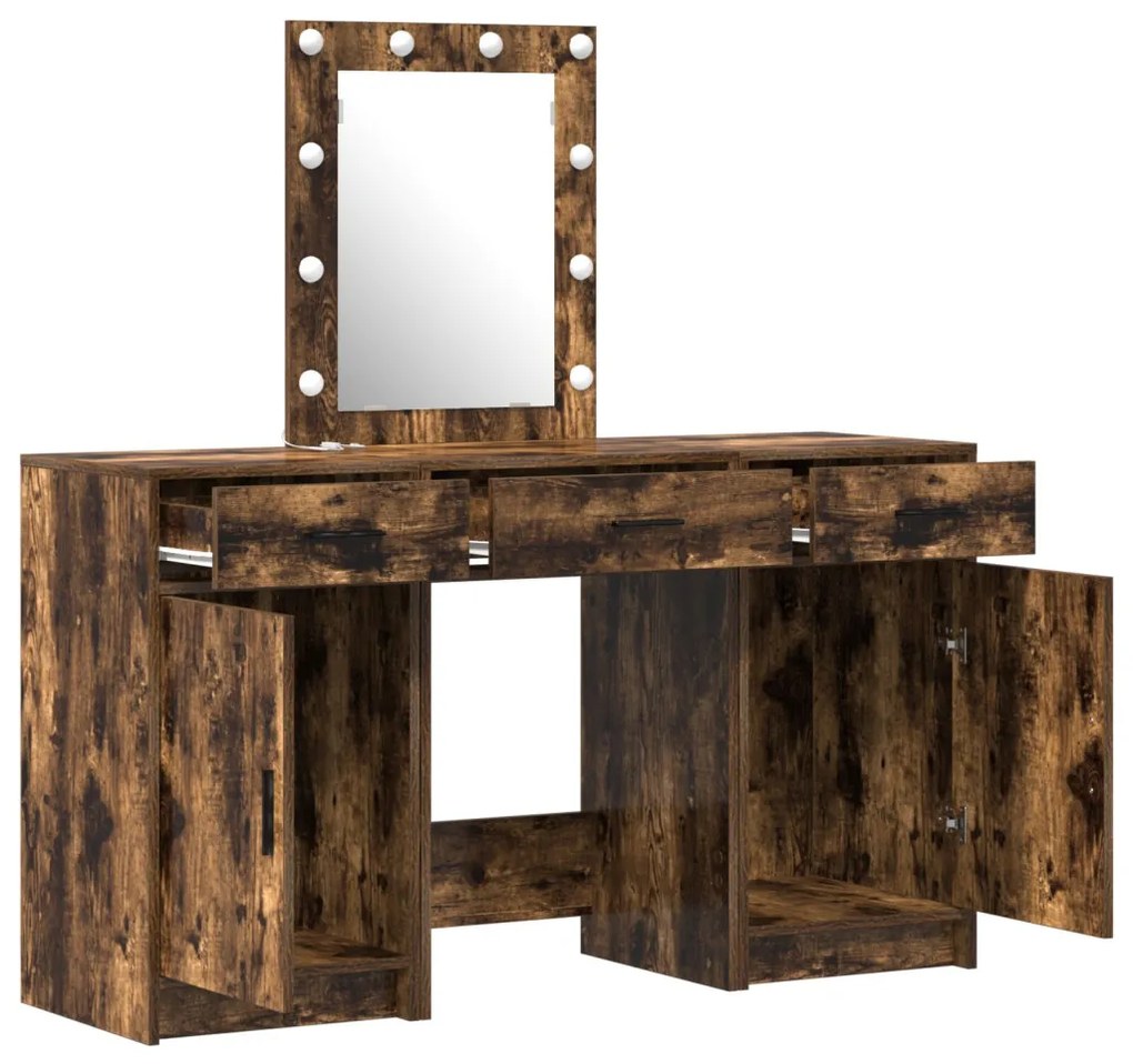 Öltözködőasztal fiókkal ajtóval Barna 50 x 41 x 135 cm Faanyag