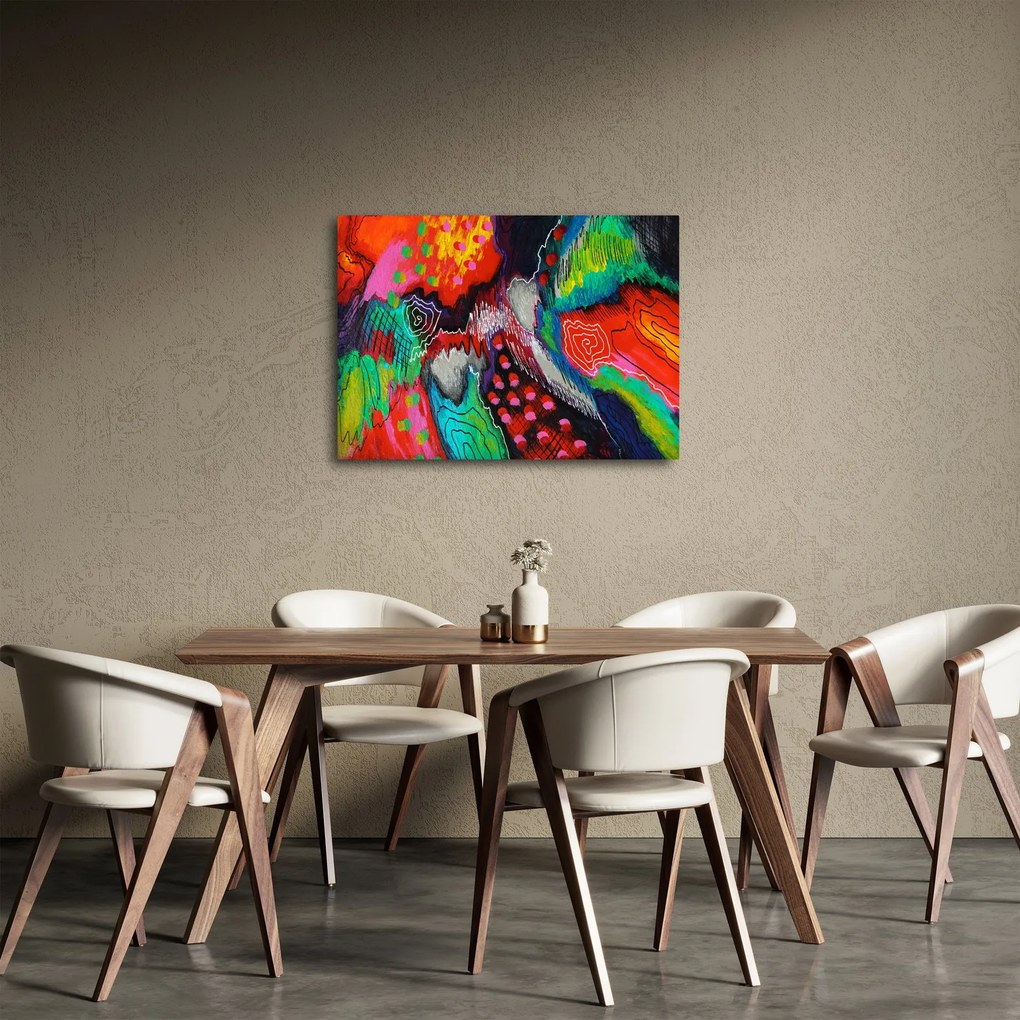 Absztrakt kép - színek (70x50 cm)