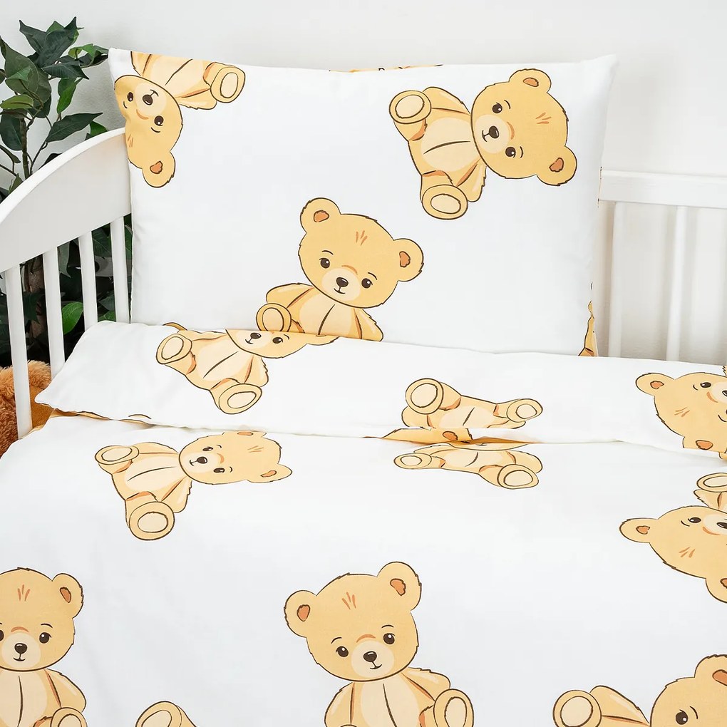 4Home Teddy gyerek pamut ágyneműhuzat kiságyba, 100 x 135 cm, 40 x 60 cm, 100 x 135 cm, 40 x 60 cm
