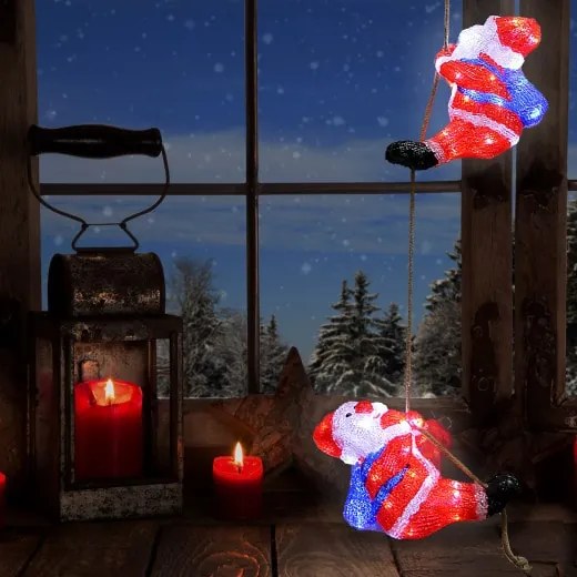 monzana® Mikulás kötéltrión – LED világítás