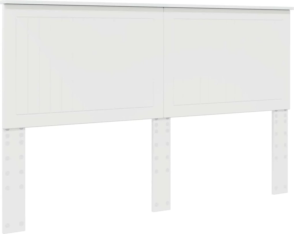 vidaXL Fejtámla fejtámlával Fényes Fehér 160 cm Faanyag