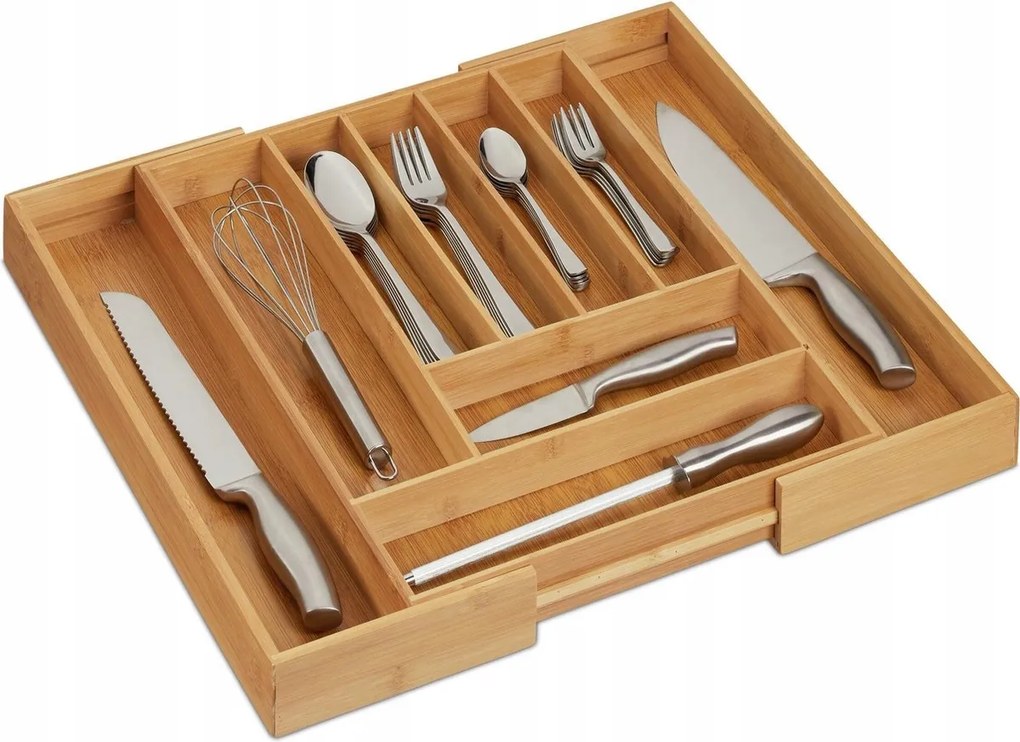 Evőeszköztartó fiókbetét Relaxdays 49,5 x 44,5 cm