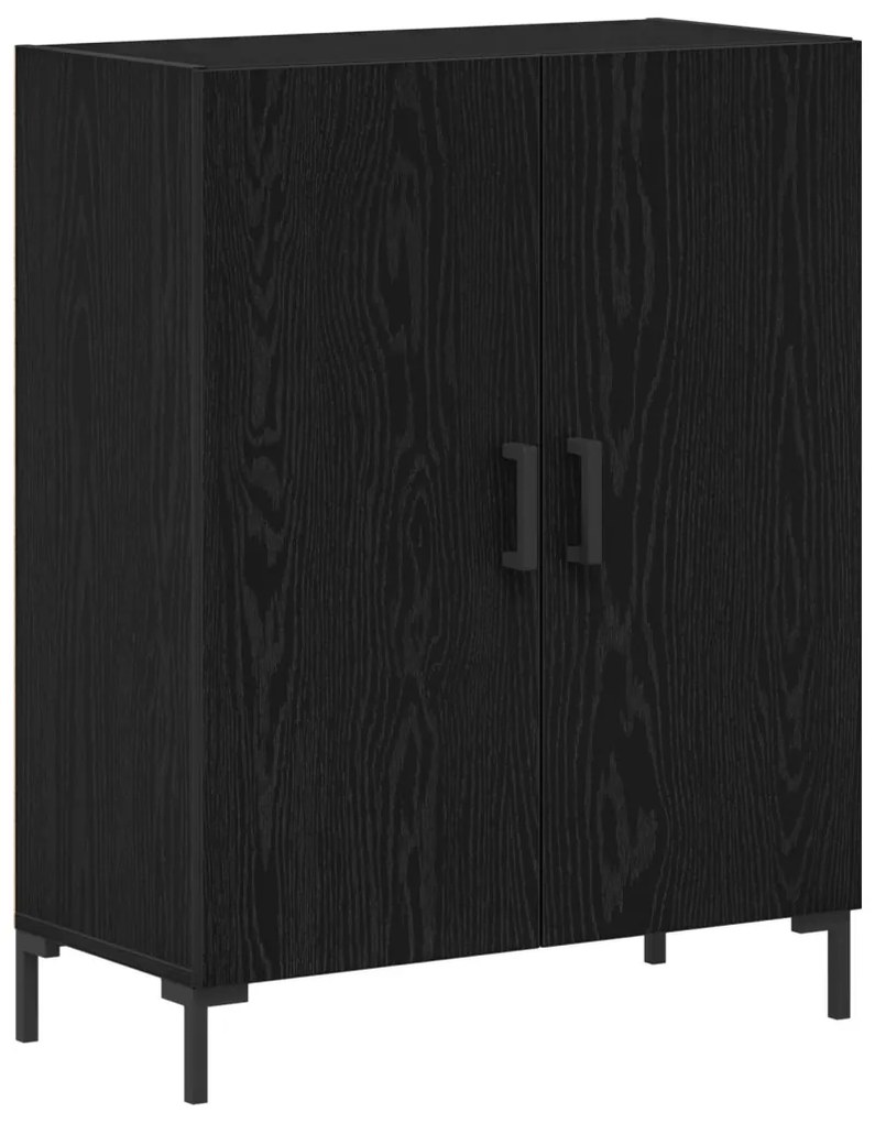 fekete tölgyű magas szekrény 69.5x34x180 cm szerelt fa