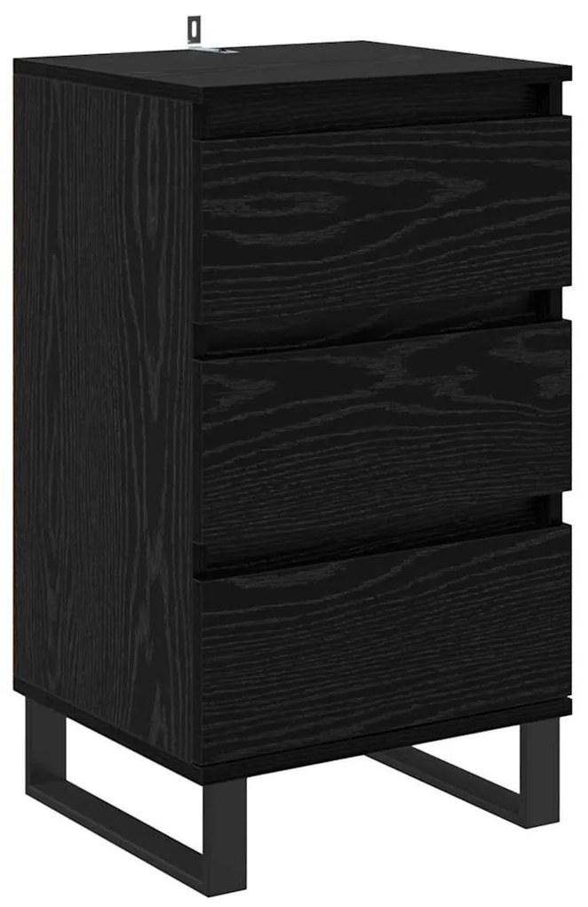 Széf fiókkal Musta tammi Faanyag