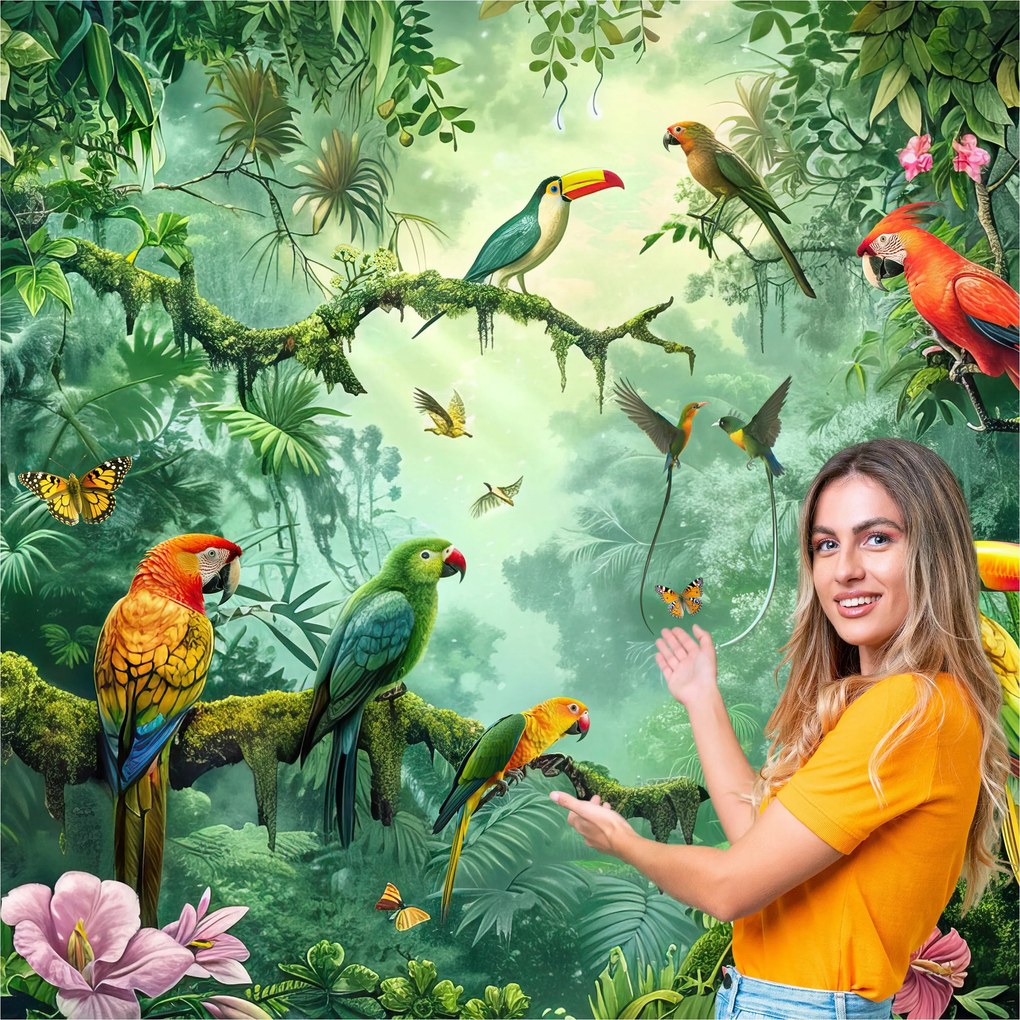 Fotótapéta Gyerekeknek dzsungel szafari vadon élő állatok 490x280 DS06W