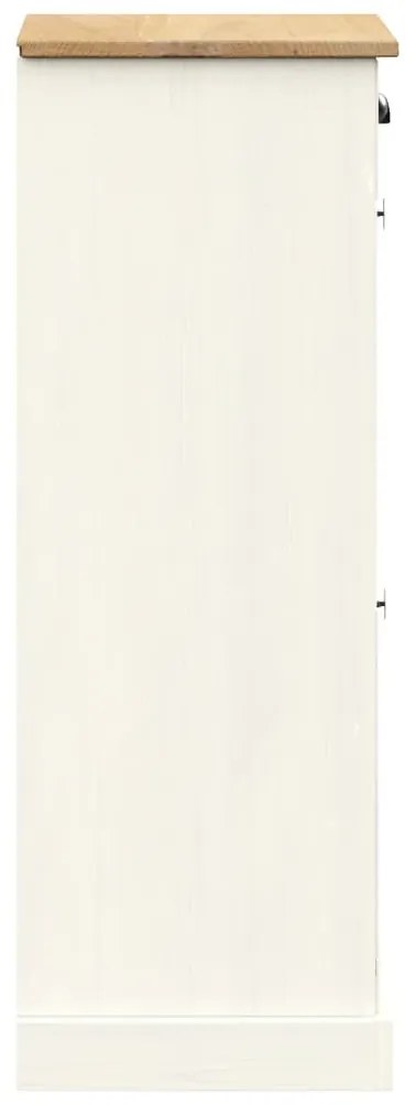 VIGO fehér tömör fenyőfa cipőszekrény 60x35x96 cm