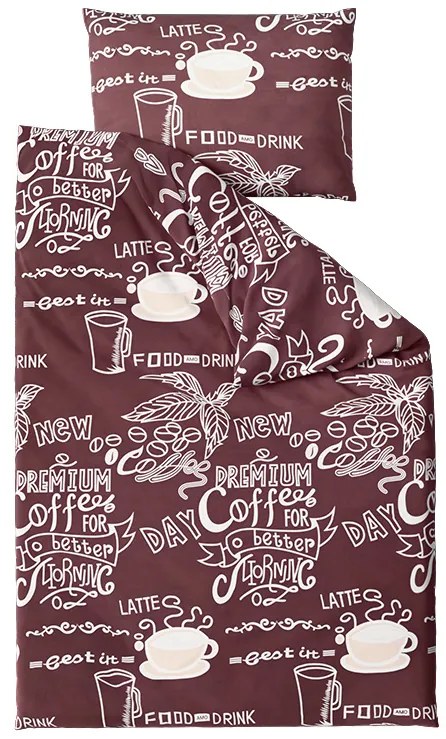 COFFEE barna pamut ágyneműhuzat