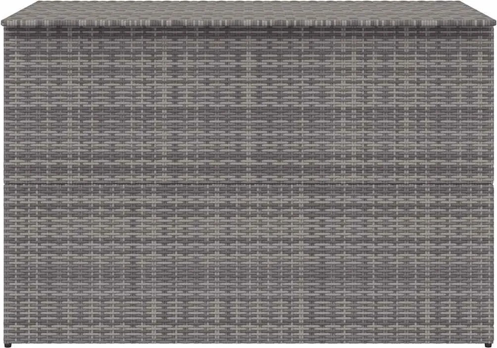 Szürke Polyrattan Kerti Tárolóláda 150 X 100 X 100 Cm