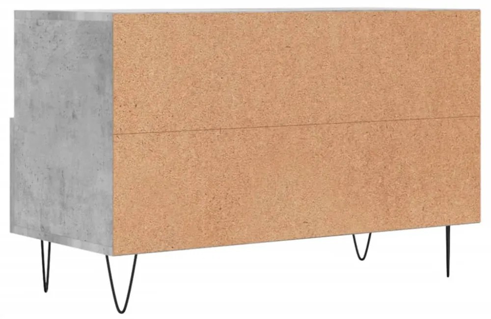 betonszürke szerelt fa TV-szekrény 80 x 36 x 50 cm