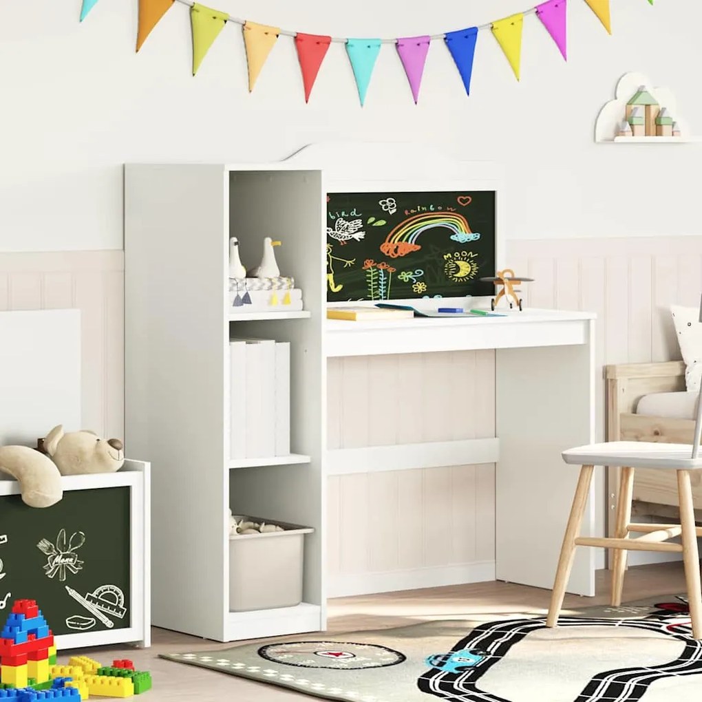 Táblafesték Íróasztal Fehér 120 x 45 x 118.5 cm Faanyag