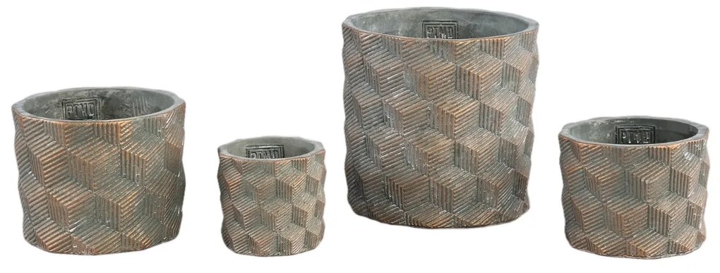 Kerek cement virágcserép ZISH, szürke - több méretben Méret: M