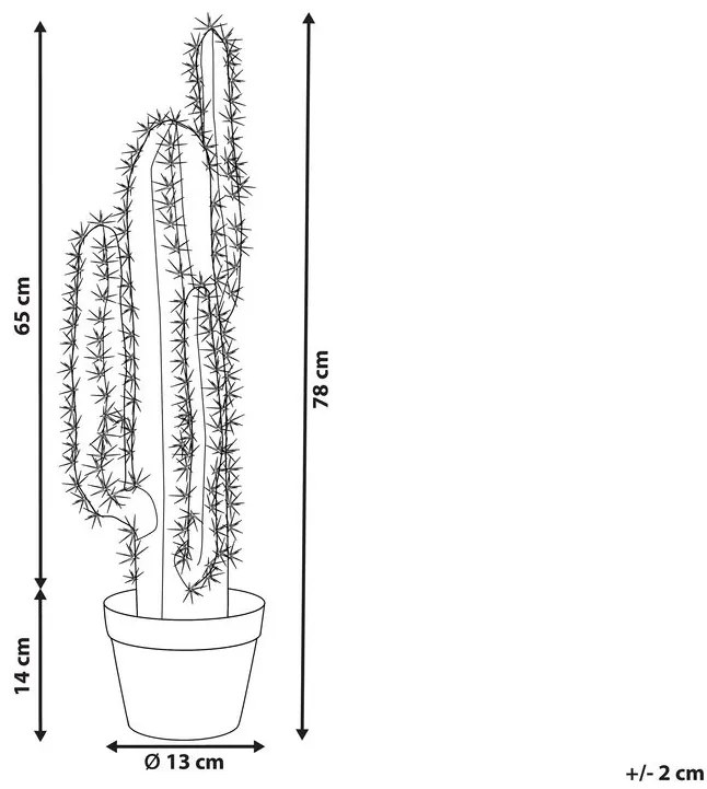 Cserepes Művirág 78 cm CACTUS Beliani