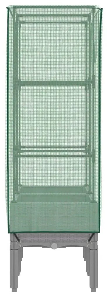 rattan megjelenésű magaságyás melegháztakaróval 80x40x140 cm