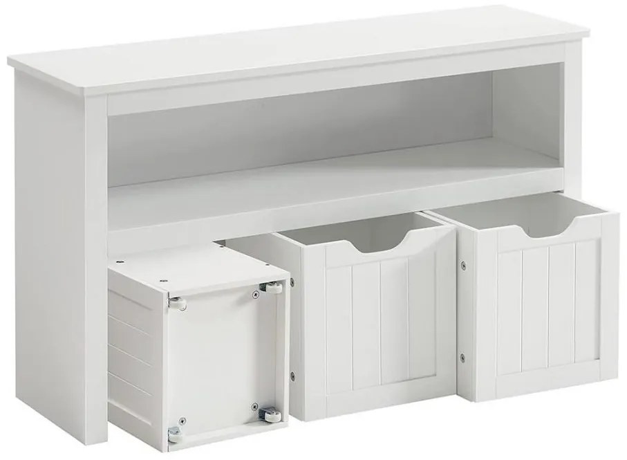 SORELL fehér polcos szekrény