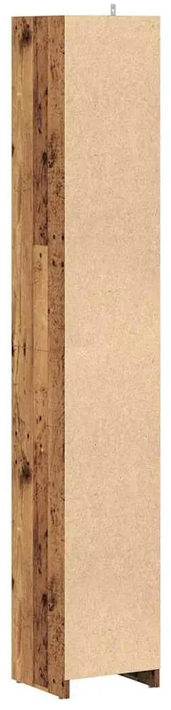 antik fa színű szerelt fa fürdőszobaszekrény 30 x 30 x 183,5 cm