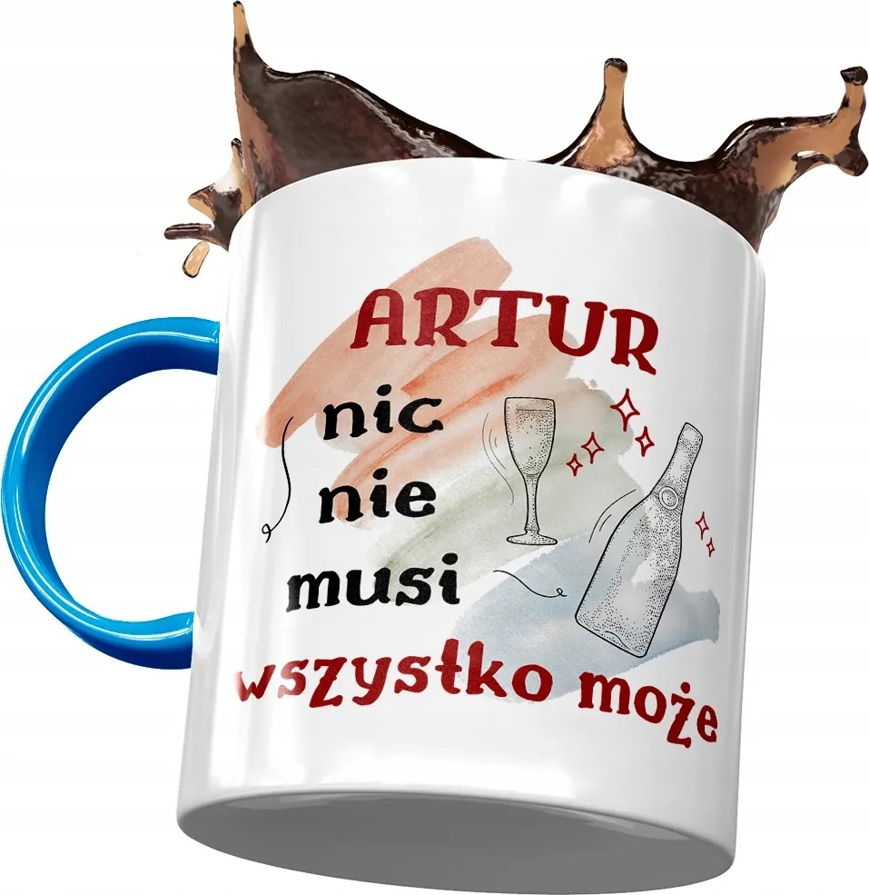 Kék Bögre Artúr Férj Kolléga Ajándék Nyomtatott Fotóval