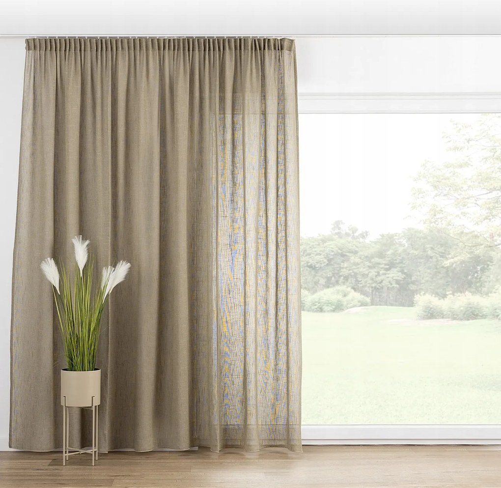 Függöny ráncoló szalaggal 1 db 130x260cm zöld