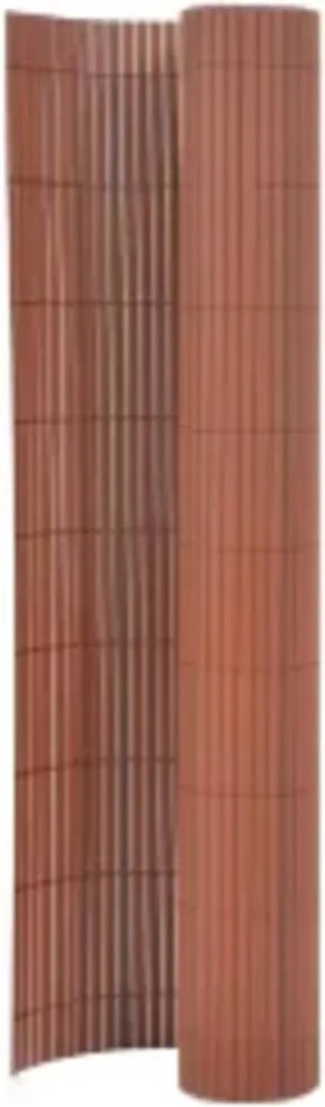 vidaXL barna kétoldalas kerti kerítés 90 x 400 cm