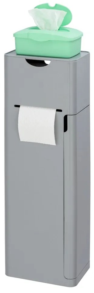 Szürke műanyag WC-papír tartó állvány kefével Imon – Wenko