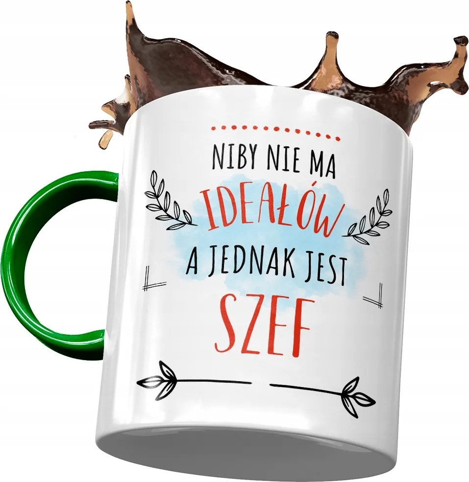 Zöld Bögre A Főnöknek Nincs Ideál Nyomtatott Fotóval