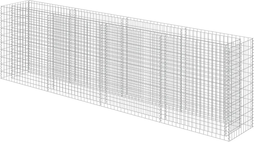 vidaXL horganyzott acél gabion magaságyás 360 x 50 x 100 cm