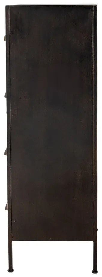 Fekete-barna fém komód 60,5x92x33,5 cm Matteo – Bloomingville