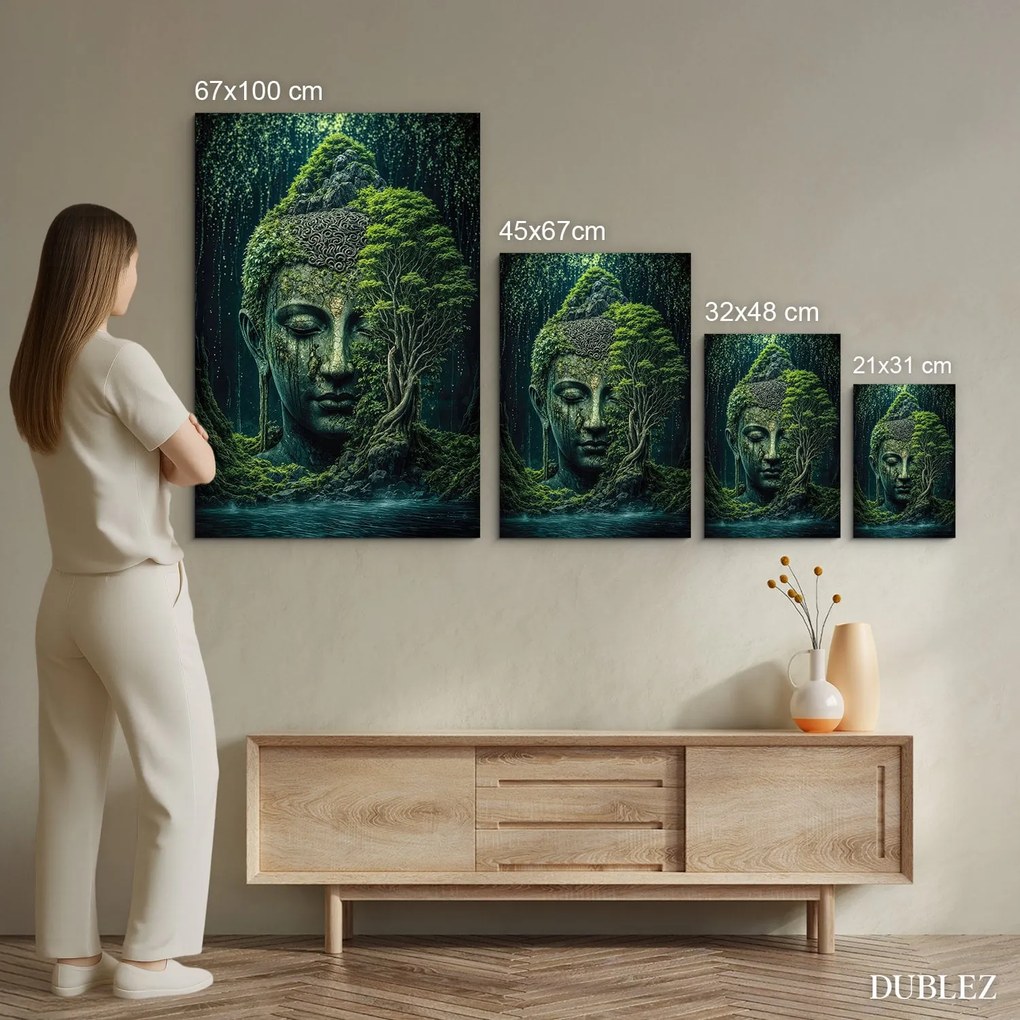 DUBLEZ | Fából készült Buddha kép - Az erdőből született | Prémium UV nyomtatás