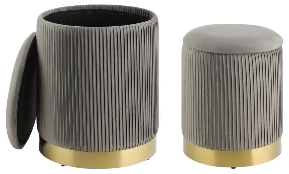 Eglo 424023 - KÉSZLET 2x Taburet MASHIKE átm. 31,5/36 cm szürke/arany