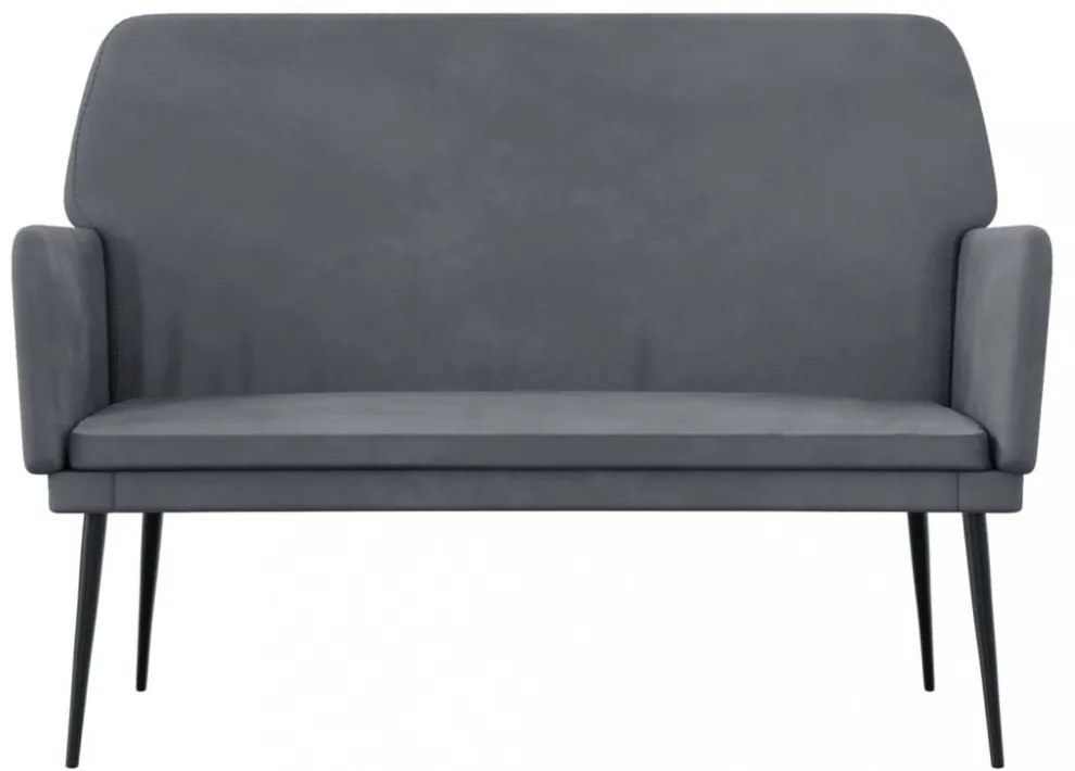 sötétszürke bársonypad 108x79x79 cm