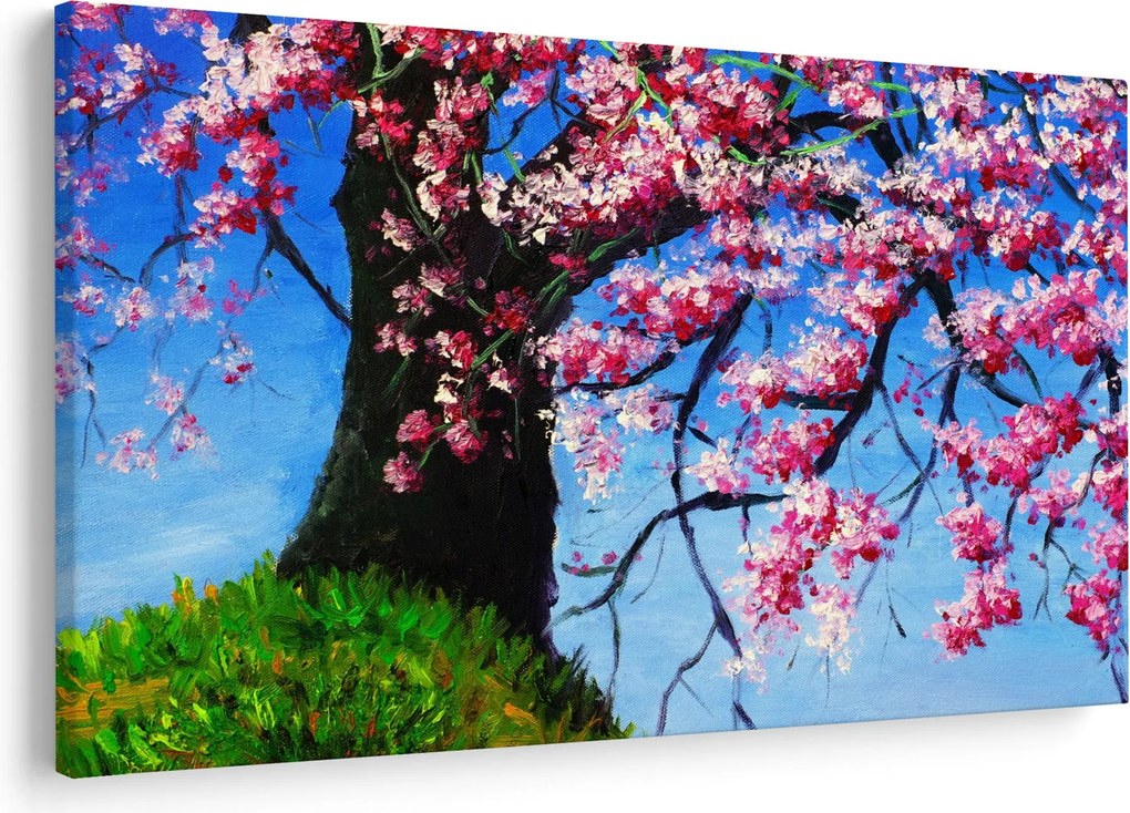 Kép festett cseresznyevirágok (90x60 cm)
