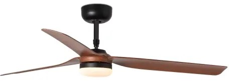 FARO 33817WT-21 - LED Dimmelhető ventilátor PUNT M LED/18W/230V barna/fekete átm. 132 cm WT + távirányító