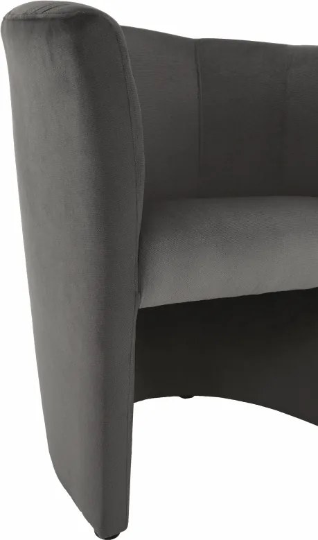 Klub fotel, szürke anyag, CUBA