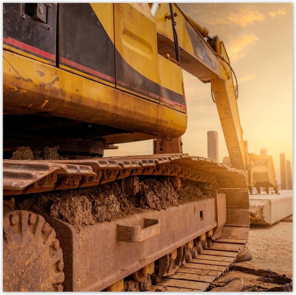 Poszterek 100x100 Lánctalpas kotrógép Építés