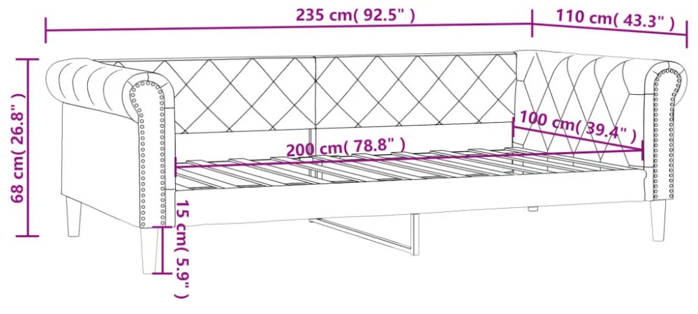 fekete műbőr kanapéágy 100 x 200 cm