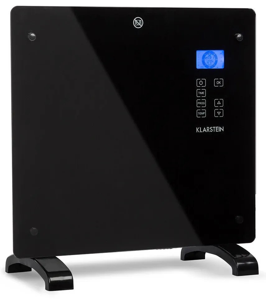 Klarstein Norderney, konvektor, 1000 W termosztát, időzítő, 20 m², fekete