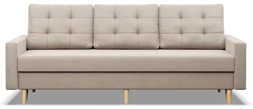 Etna kanapéágy, bársony, bonell töltet, bézs