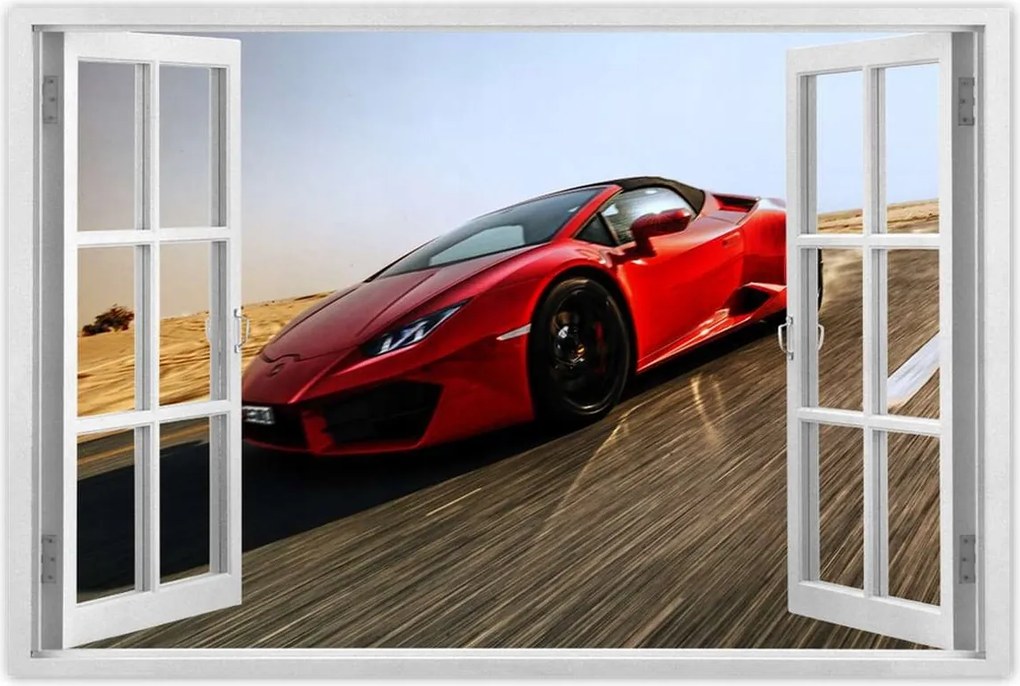 Poszter 60x40 Piros sportautó