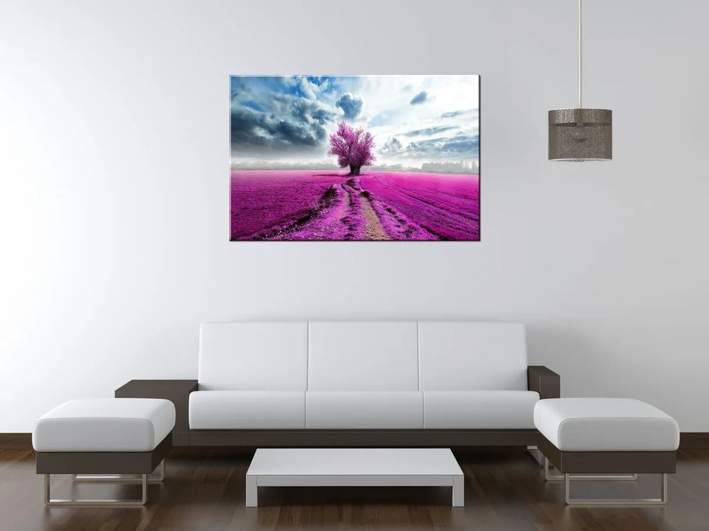 Gario Vászonkép Fa a lila mezon Méret: 40 x 100 cm