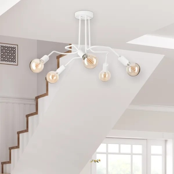 Felületre szerelhető csillár  MATYLDA 5xE27/60W/230V fehér