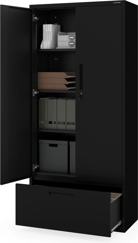 Megan Czarny - szuflada na dokumenty 195cm