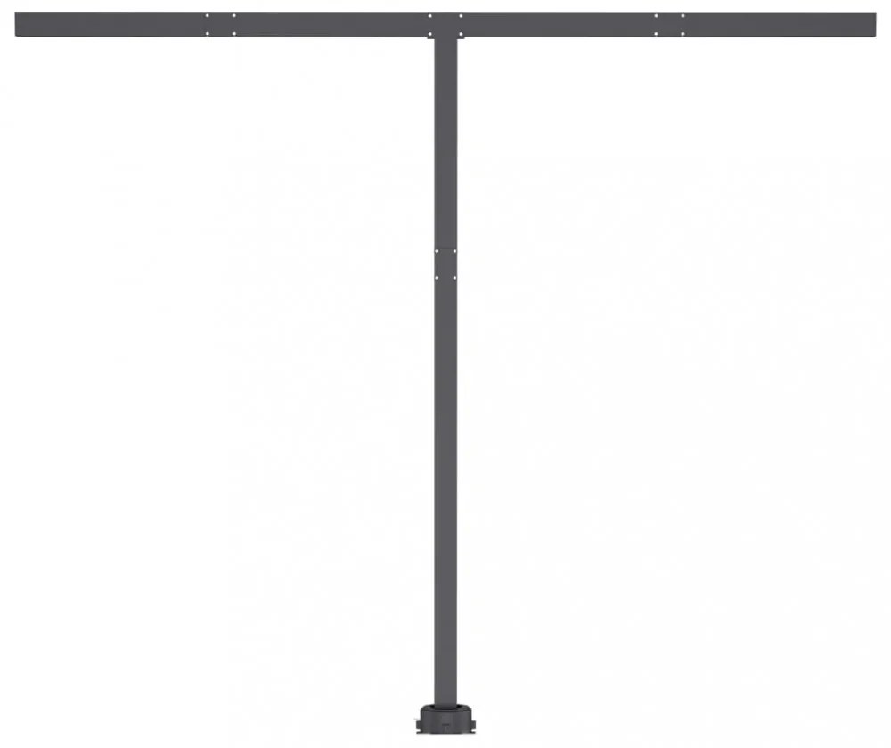 kék és fehér kézzel kihúzható LED-es napellenző 350x250 cm