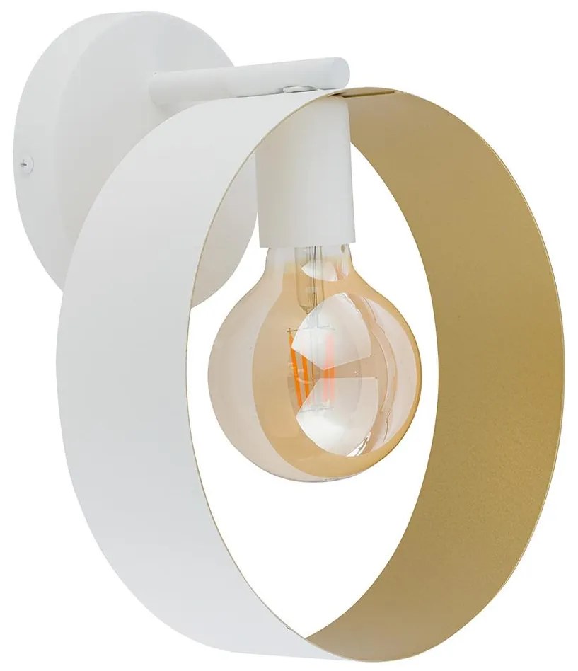 Fali lámpa HAPPY 1xE27/60W/230V fehér/arany