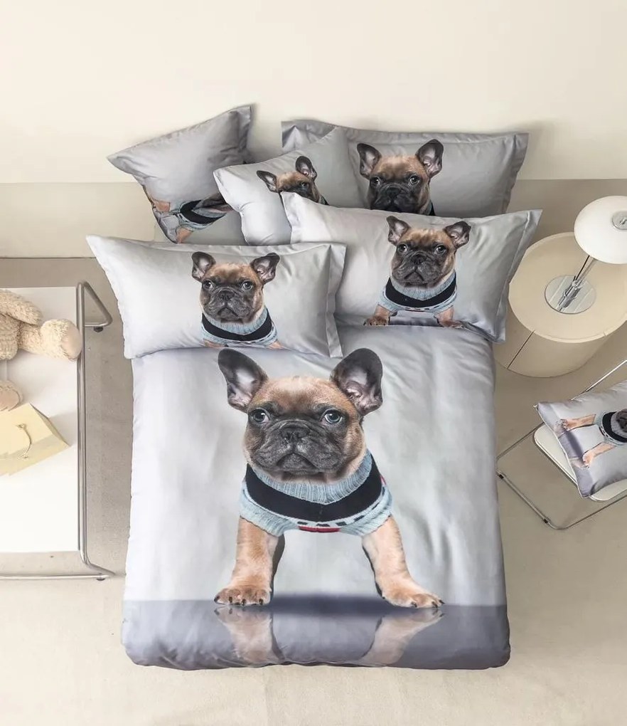 DOG 3 fotó ágynemű 140x200 cm 7 szett csomag Ágynemű mérete: 140x200 cm, A csomag tartalma: 7 Készletcsomagolás