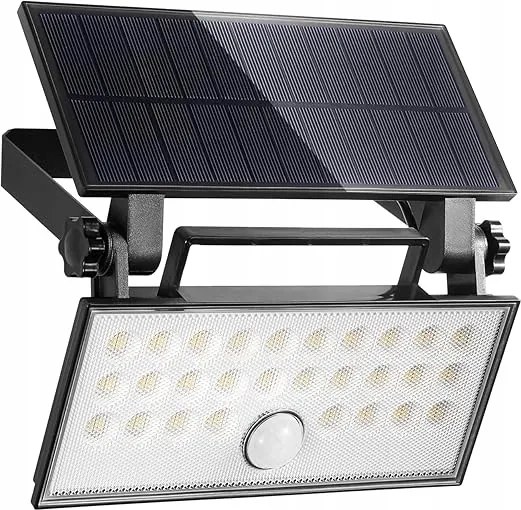 Led Napelemes Lámpa Kültéri Mozgásérzékelővel 2600MAH 5000K